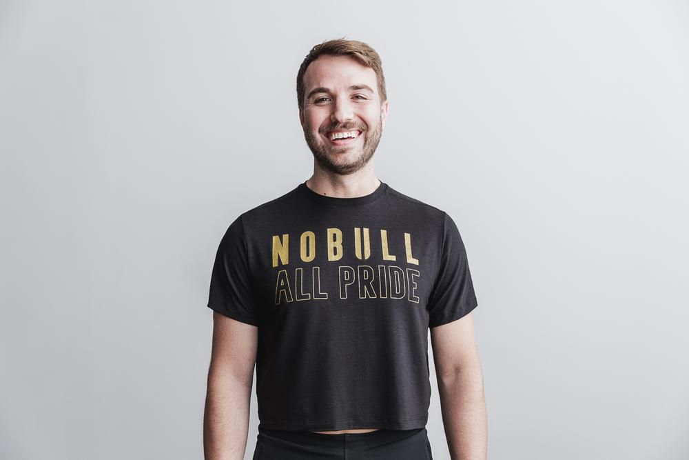 T-Shirts NOBULL Femme Noir Doré - NOBULL Boxy (Pride),France (8370-QEFCG)